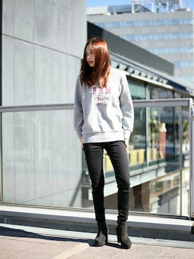 「Denime（ドゥニーム）のアイテム（パンツ）」を使った、DenimeWebStoreさん（レディース・162cm）の秋コーディネート