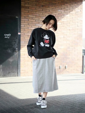 「ミッキー」｜DenimeWebStoreさん（レディース・165cm）の冬コーディネート