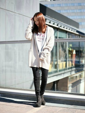 「ボーイッシュ」｜DenimeWebStoreさん（レディース・162cm）の冬コーディネート