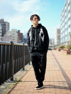「ジョガーパンツ」｜DenimeWebStoreさん（メンズ・173cm）の冬コーディネート