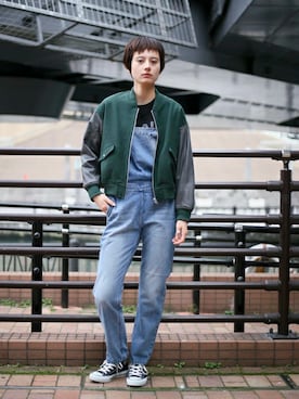 「ボーイッシュ」｜DenimeWebStoreさん（レディース・168cm）の冬コーディネート