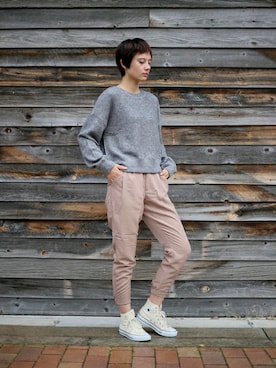 「ジョガーパンツ」｜DenimeWebStoreさん（レディース・168cm）の冬コーディネート