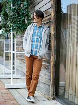 「スエット」｜DenimeWebStoreさん（メンズ・173cm）の冬コーディネート