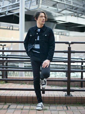 「Denime（ドゥニーム）のアイテム（その他アウター）」を使った、DenimeWebStoreさん（メンズ・173cm）の春コーディネート