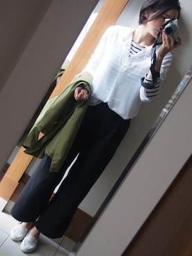 「SEVENDAYS=SUNDAY（セブンデイズサンデイ）のアイテム（チェスターコート）」を使った、MIHOさん（レディース・164cm）の春コーディネート