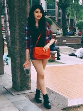 「FOREVER 21（フォーエバー トゥエンティーワン）のアイテム（ネックレス、その他）」を使った、Océane さん（レディース・165cm）の冬コーディネート