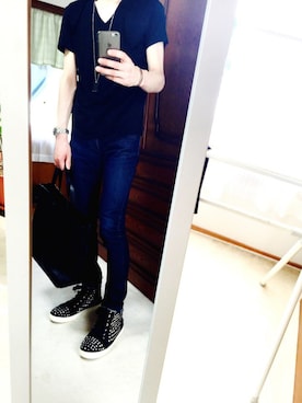 「McQ（マックキュー）のアイテム」を使った、hiroshiさん（メンズ・168cm）の夏コーディネート