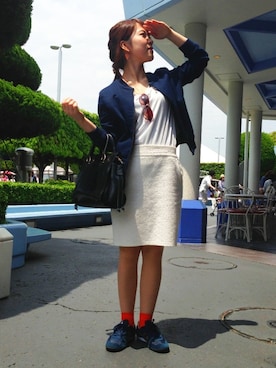 「Te chichi（テチチ）のアイテム（デニムジャケット）」を使った、marinaさん（レディース・152cm）の春コーディネート