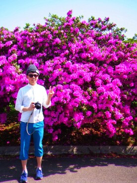 「BLUE BLUE（ブルーブルー）のアイテム（ニットキャップ/ビーニー）」を使った、kazuさん（メンズ・171cm）の春コーディネート