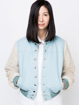 「faux fur」｜「アイテム（スタジャン）」を使った、Kinoakさん（レディース・170cm）の夏コーディネート