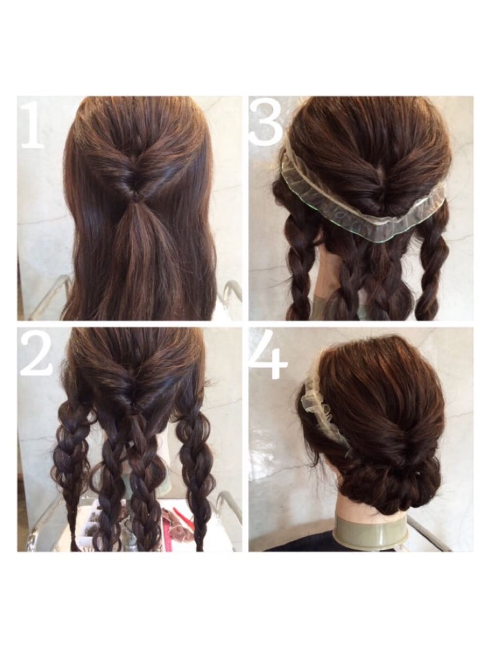 ホワイト系のヘアバンドを着用したレディースの秋コーディネートの1枚目の写真