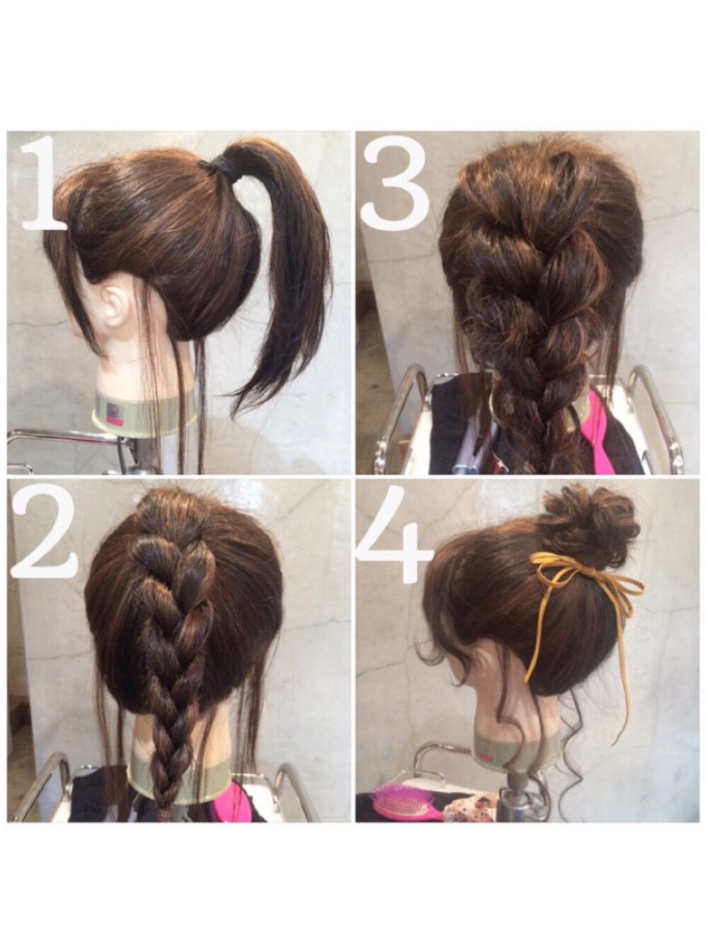 「ヘアアレンジ、おだんごヘアー」｜「no brandのアイテム（その他ヘアアクセサリー、イエロー系）」を使った、MasudaAiri🇲🇾さん（レディース・166cm）の秋コーディネートの1枚目の写真