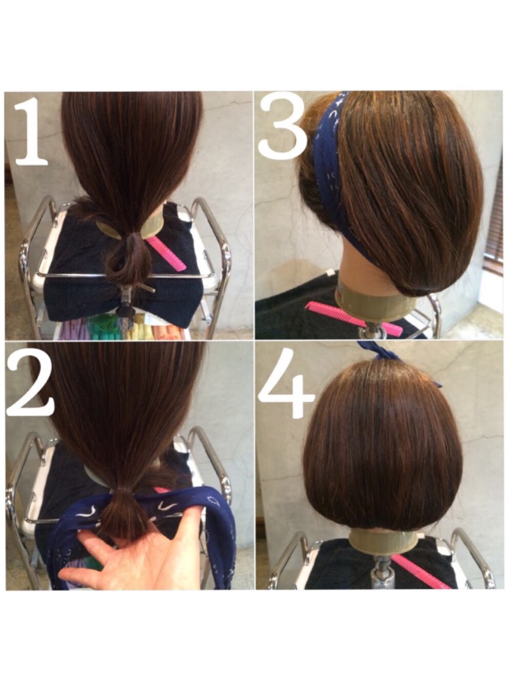 「ヘアアレンジ、バンダナ」｜「DAISOのアイテム（ストール/ショール、ブルー系）」を使った、MasudaAiri🇲🇾さん（レディース・166cm）の冬コーディネートの1枚目の写真