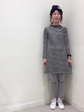 「ベルクロ」｜「アイテム（ワンピース/ドレス）」を使った、カ ナさん（レディース・163cm）の冬コーディネート