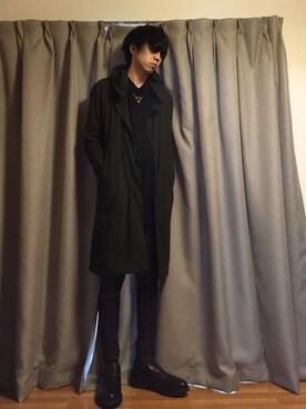 「LAD MUSICIAN（ラッドミュージシャン）のアイテム（パーカー、グリーン系）」を使った、nさん（メンズ）の秋コーディネート