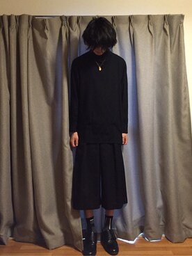 「LAD MUSICIAN（ラッドミュージシャン）のアイテム（Tシャツ/カットソー、ブラック系）」を使った、nさん（メンズ）の春コーディネート