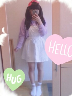 「ハニーズ」｜「アイテム（サロペット/オーバーオール）」を使った、ayami✡.*さん（レディース・150cm）の春コーディネート