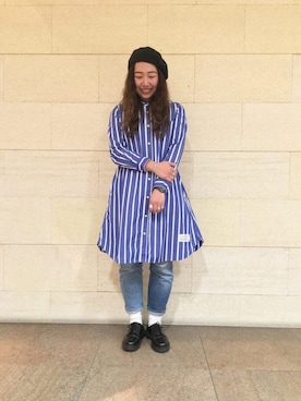 「merrier BEAMS（メリアビームス）のアイテム」を使った、宮崎 葵さん（レディース・160cm）の春コーディネート