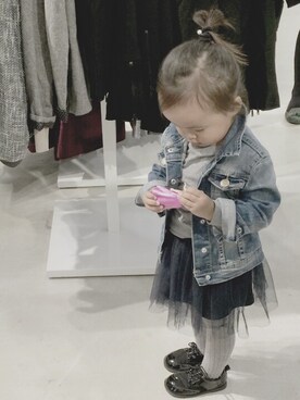 「H&M（エイチ・アンド・エム）のアイテム（ドレスシューズ）」を使った、neさん（キッズ・90cm）の秋コーディネート