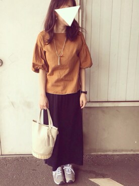 「バルーンスリーブ」｜aoさん（レディース・159cm）の夏コーディネート