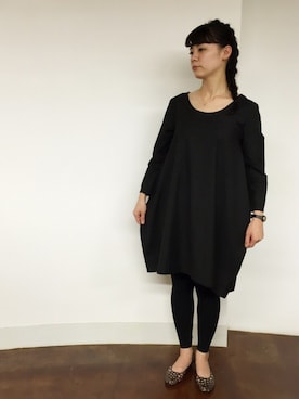 「アイテム（レギンス/スパッツ）」を使った、興津 真菜さん（レディース・158cm）の夏コーディネート