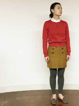 「FIL DE FER（フィルデフェール）のアイテム」を使った、興津 真菜さん（レディース・158cm）の秋コーディネート