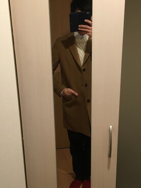 「きれいめコーディネート」｜「アイテム（ダウンジャケット/コート）」を使った、akinaさん（メンズ・175cm）の冬コーディネート