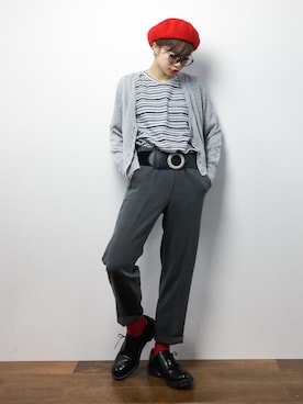 「Luz Llena (NEY)（ラズレナニー）のアイテム（パンツ）」を使った、おりこさん（レディース・155cm）の春コーディネート