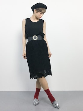 「PLAIN CLOTHING（プレーンクロージング）のアイテム（スカート）」を使った、おりこさん（レディース・155cm）の夏コーディネート