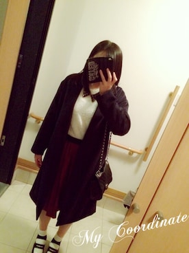 「AVAN LILY（アヴァンリリィ）のアイテム（その他アウター）」を使った、mikaさん（レディース・156cm）の秋コーディネート