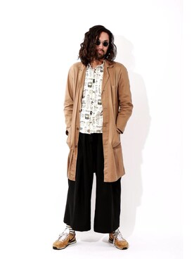 「ボーダーソックス」｜「アイテム（その他アウター）」を使った、tomonistaさん（メンズ・187cm）の春コーディネート