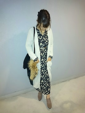 「アイテム（ブーティ）」を使った、yuri osumiさん（レディース・161cm）の秋コーディネート