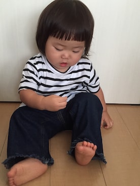 「1歳半」｜「アイテム（チュニック）」を使った、kateさん（キッズ・80cm）の秋コーディネート