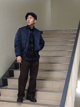 「アイテム（MA-1）」を使った、RYOHEI  TOTOKIさん（メンズ・165cm・20代）の秋コーディネート