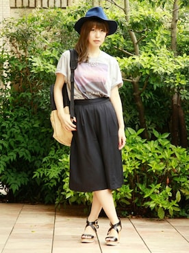 「B.I.D.（ビーアイディー）のアイテム」を使った、MEG BIDさん（レディース・160cm）の夏コーディネート