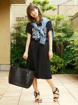 「B.I.D.（ビーアイディー）のアイテム」を使った、MEG BIDさん（レディース・160cm）の夏コーディネート