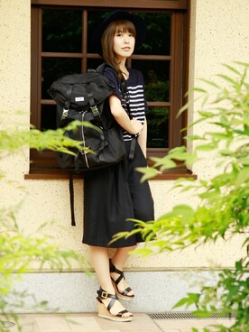 「B.I.D.（ビーアイディー）のアイテム」を使った、MEG BIDさん（レディース・160cm）の夏コーディネート