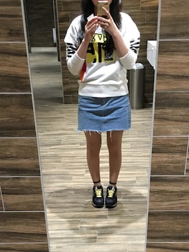 「Onitsuka Tiger × ANDREA POMPILIO（オニツカタイガーアンドレアポンピリオ）のアイテム（トップス）」を使った、Riさん（レディース・161cm）の夏コーディネート