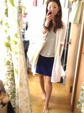 「ブルー x ホワイト」｜u-koさん（レディース・164cm）の夏コーディネート