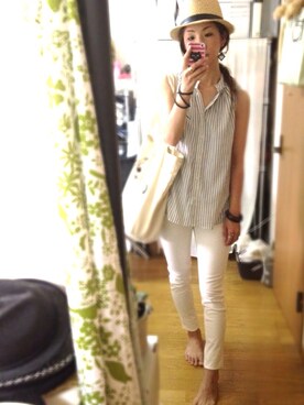 「ハットコーデ」｜u-koさん（レディース・164cm）の夏コーディネート