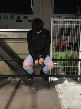 「UNIF（ユニフ）のアイテム（バッグ）」を使った、しょーごさん（メンズ・170cm）の秋コーディネート