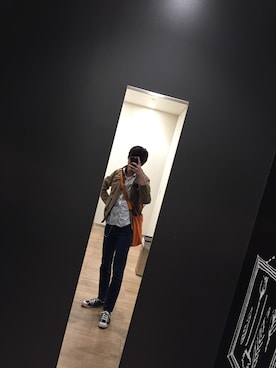 「GLOBAL WORK（グローバルワーク）のアイテム（その他アウター）」を使った、ひつじのショーンさん（メンズ・183cm）の春コーディネート