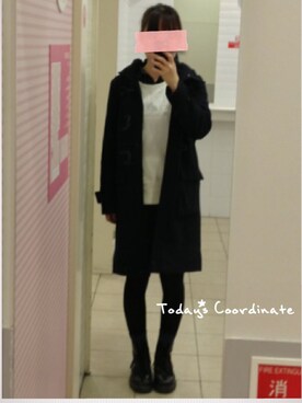 「ロング丈ダッフル」｜「アイテム（スウェット）」を使った、naomiさん（レディース・163cm）の秋コーディネート