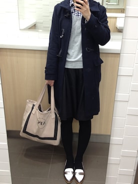 「URBAN RESEARCH（アーバンリサーチ）のアイテム（ダッフルコート）」を使った、naomiさん（レディース・163cm）の冬コーディネート