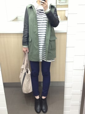「And A（アンドエー）のアイテム（ジャケット/アウター）」を使った、naomiさん（レディース・163cm）の春コーディネート