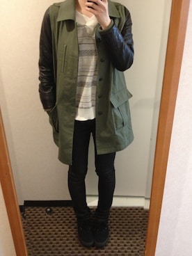 「And A（アンドエー）のアイテム（ジャケット/アウター）」を使った、naomiさん（レディース・163cm）の春コーディネート