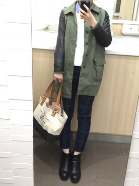 「And A（アンドエー）のアイテム（その他アウター）」を使った、naomiさん（レディース・163cm）の秋コーディネート