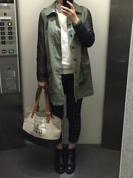 「And A（アンドエー）のアイテム（その他アウター）」を使った、naomiさん（レディース・163cm）の秋コーディネート