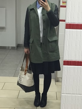 「And A（アンドエー）のアイテム（その他アウター）」を使った、naomiさん（レディース・163cm）の秋コーディネート