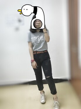 「アイテム（アナログ腕時計、ピンク系）」を使った、Nymphさん（レディース・163cm）の春コーディネート